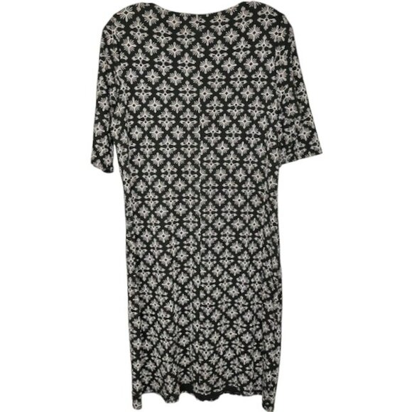 Fair Indigo 100% Organic Pima Cotton T-shirt Dress - Navy/White - L - Picture 4 of 8